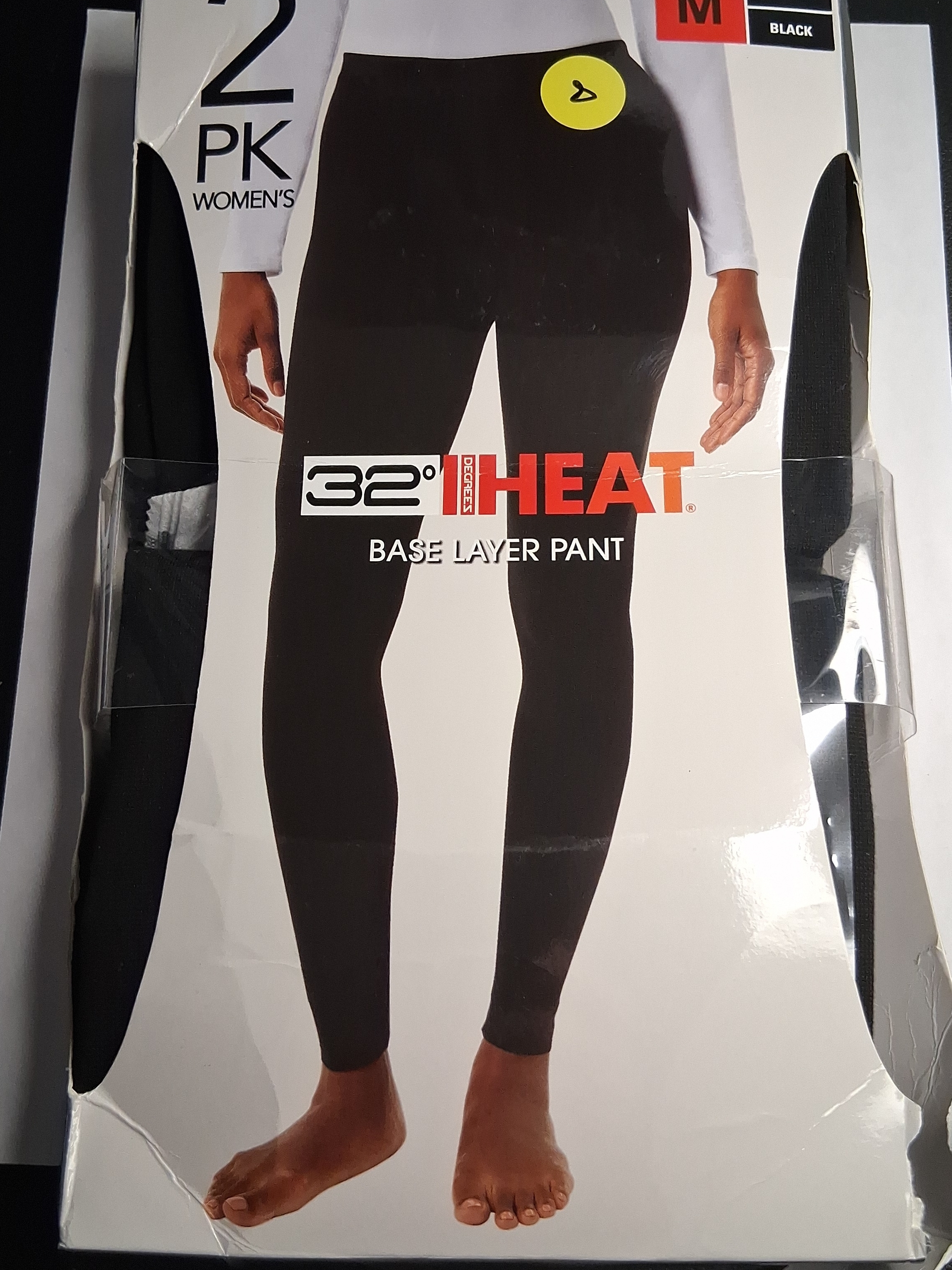 32 Degrees Women's Black Thermal Base Layer Pants